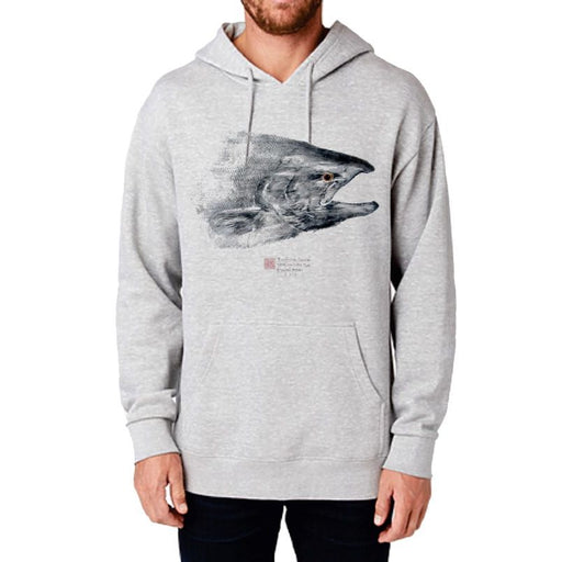 Adult Fleece Hoodie Chinook Salmon Print - Oregon Coast Aquarium