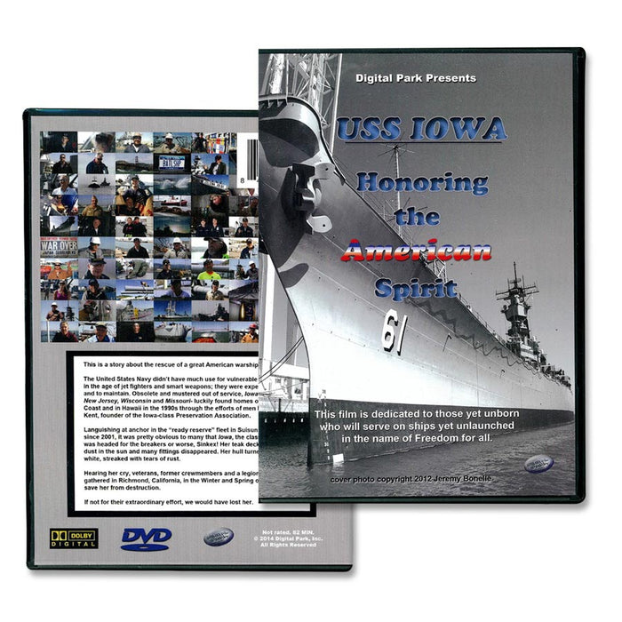 DVD USS IOWA Honoring the American Spirit