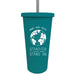 Earth Day Teal Travel Mug - Stand for what you Stand on