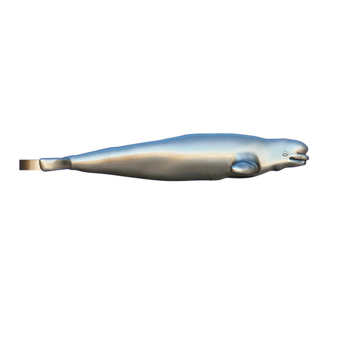 Mystic Aquarium Metal Beluga Keychain