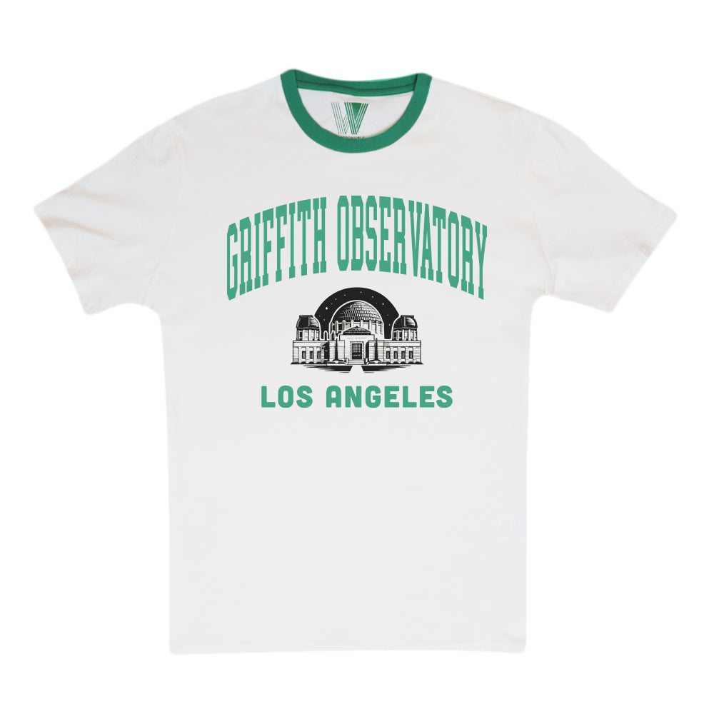 Griffith Observatory Sporty Pop Ringer T-Shirt — Muze Merch