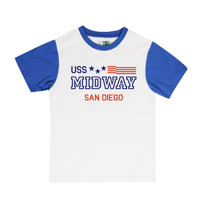 USS Midway Museum Flag Youth T-Shirt