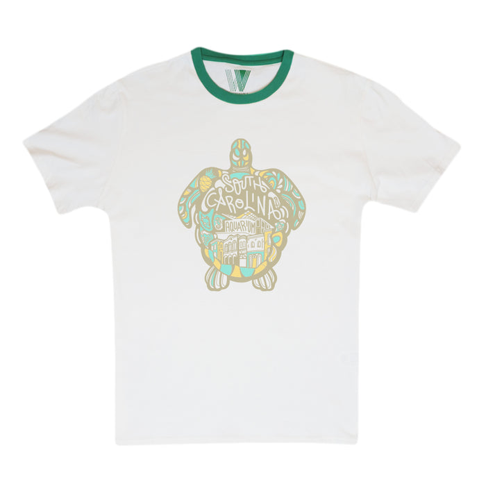 South Carolina Aquarium Turtle Ringer T-Shirt
