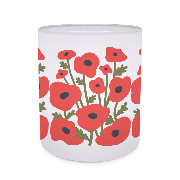 Poppies Frosted Mug