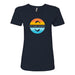 Ladies Short Sleeve Navy Dolphin Tee