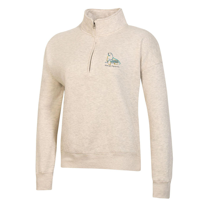 Georgia Aquarium Sea Lion Women's Quarter Zip Sweatshirt