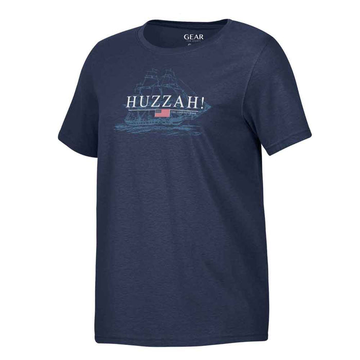 USS Constitution Huzzah! Ship & Flag Women's T-shirt