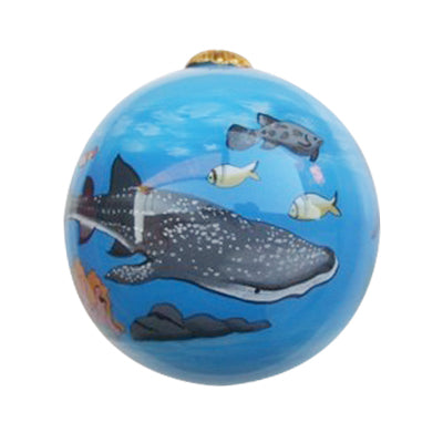 Hand-painted Georgia Aquarium Whale Shark Glass Ornament