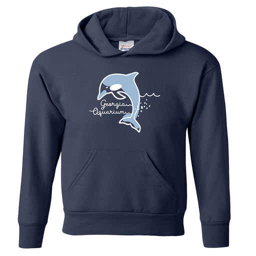 Girls Dolphin Pullover Hooded Sweatshirt - Georgia Aquarium