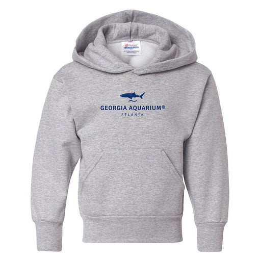 Youth Whale Shark Pullover Fleece Hoodie - Georgia Aquarium Logo