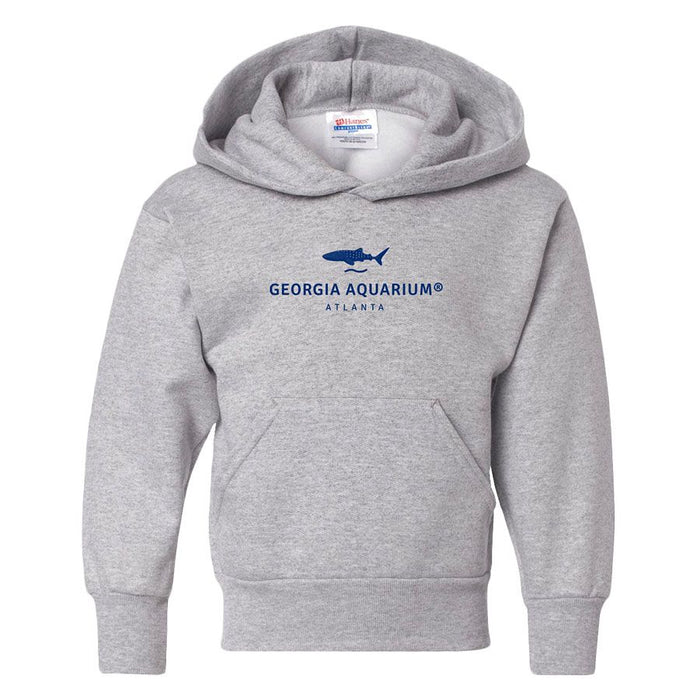 Youth Whale Shark Pullover Fleece Hoodie - Georgia Aquarium Logo
