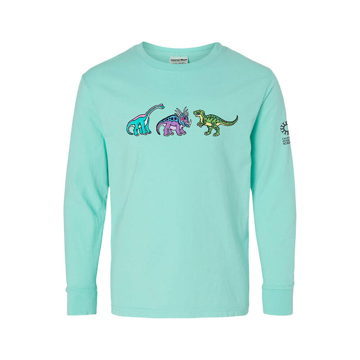 California Academy of Sciences Yukari Sakura Dinosaur Youth Long Sleeve T-Shirt