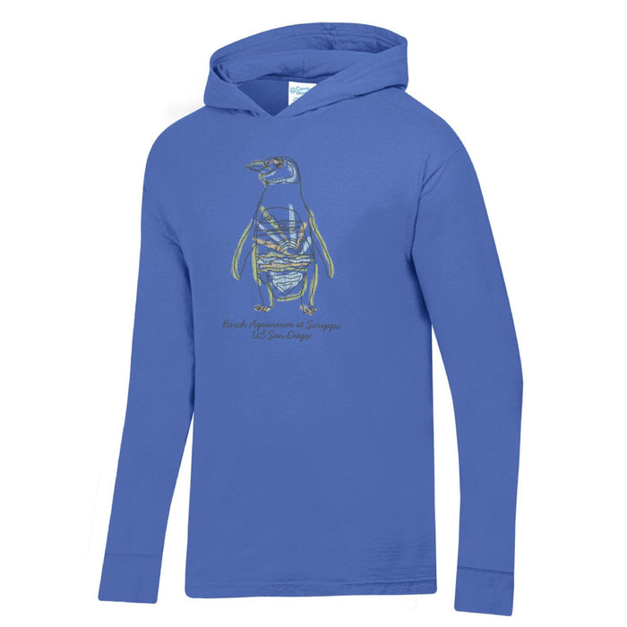 Birch Aquarium Penguin Hooded Long Sleeve T-Shirt