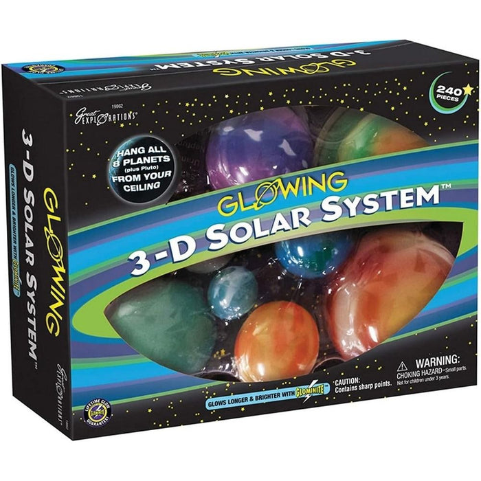 Glowing 3-D Solar System
