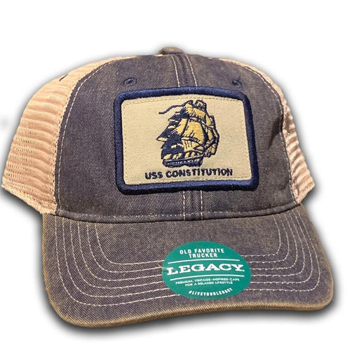 USS Constitution Cloth Patch Trucker Cap Hat