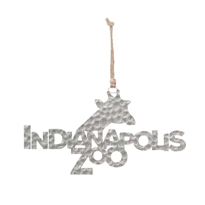 Stainless Steel Indianapolis Zoo Giraffe Christmas Ornament