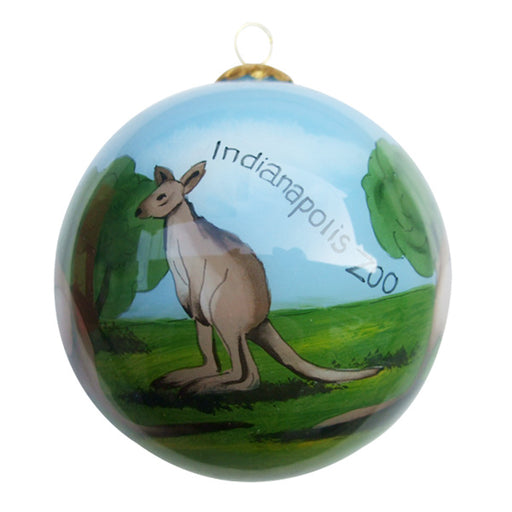 Indianapolis Zoo Hand Painted Kangaroo Collectible Christmas Ornament