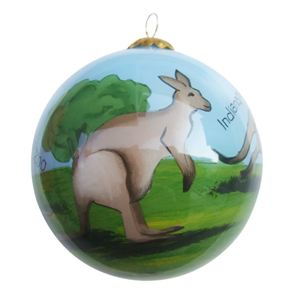 Indianapolis Zoo Hand Painted Kangaroo Ornament