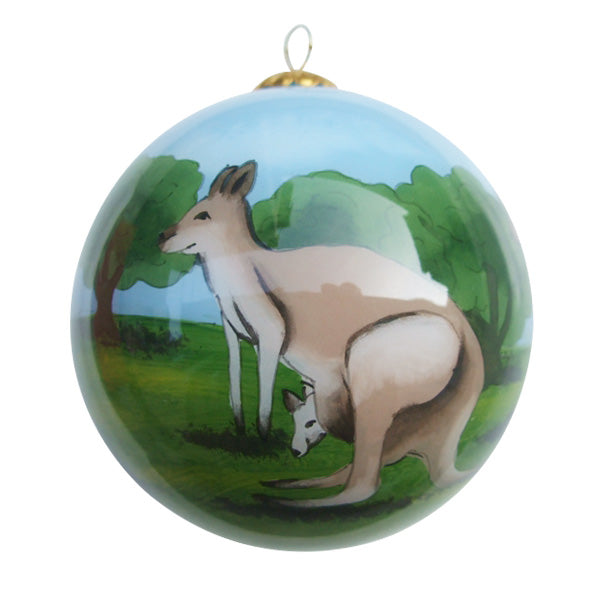 Indianapolis Zoo Hand Painted Kangaroo Ornament