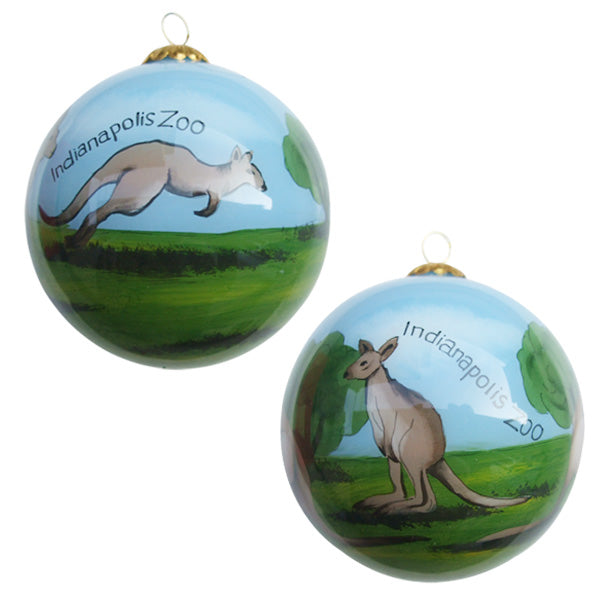 Indianapolis Zoo Hand Painted Kangaroo Ornament