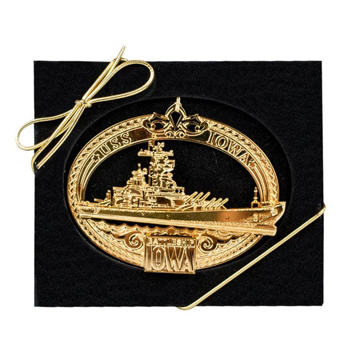 USS Battleship IOWA Collectible Christmas Ornament