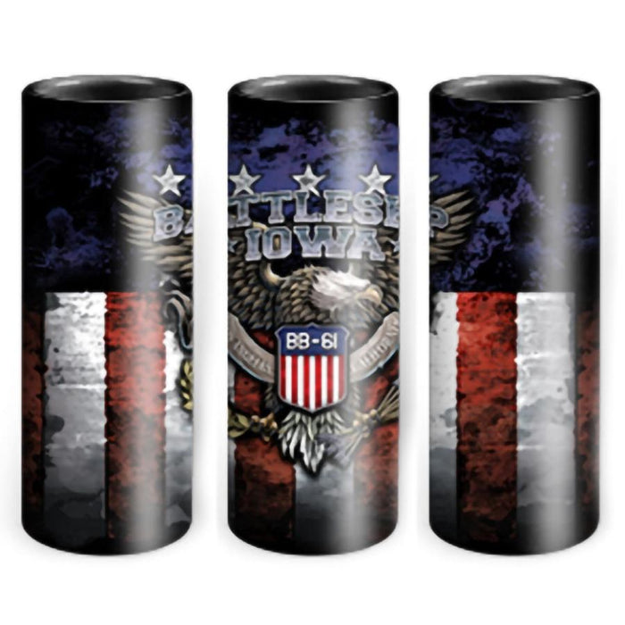 Battleship USS IOWA Patriotic Eagle Shooter Glass