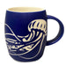 Deep Etched Jellyfish Blue Mug Birch Aquarium