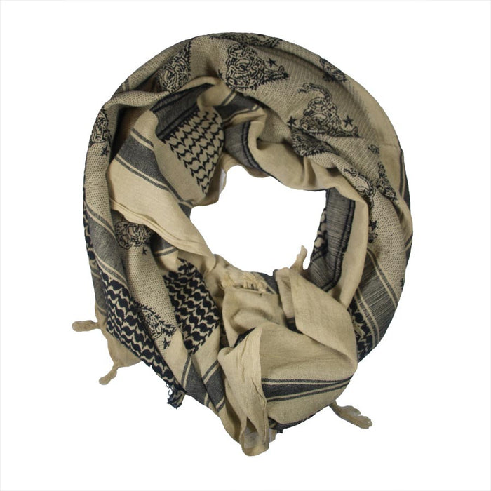 Khaki Don't Tread on Me Tactical Scarf