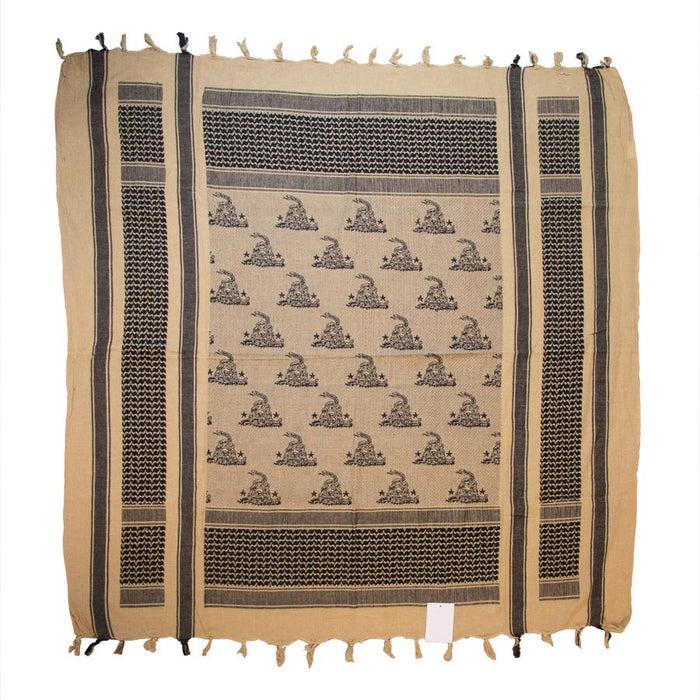 Khaki Don't Tread on Me Tactical Scarf