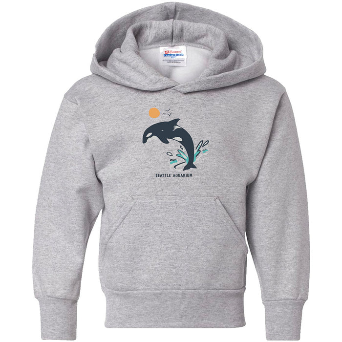 Kids Orca Hoodie Seattle Aquarium Logo