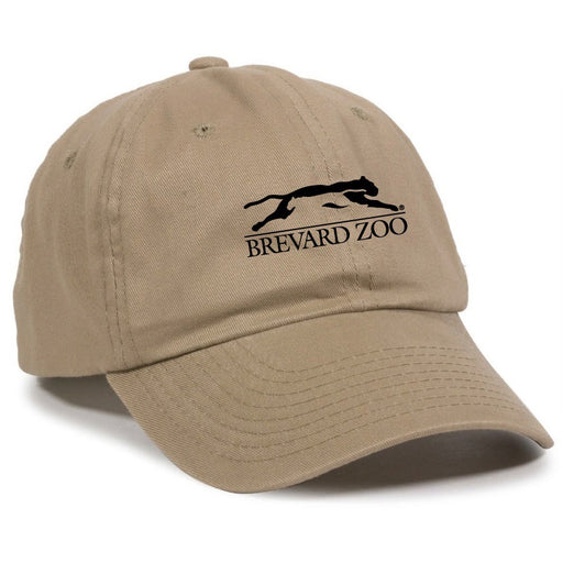 Brevard Zoo Logo Baseball Cap Twill Khaki color