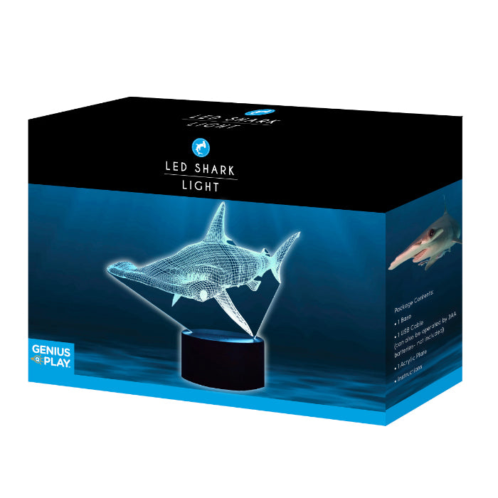LED Shark Light Fun 3D Lamp