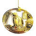 2022 3D Polar Bear Gold Christmas Ornament - Lincoln Park Zoo