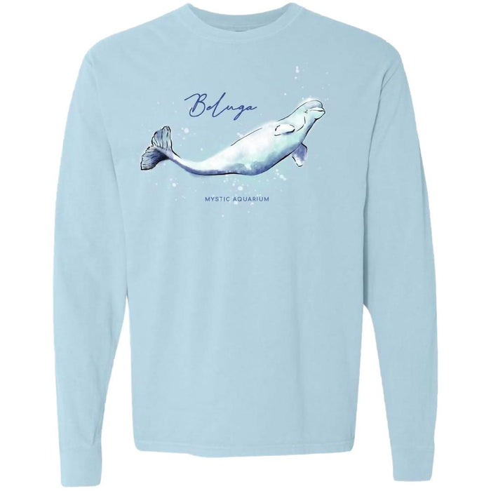 Adult Long Sleeve Beluga Tee - Mystic Aquarium