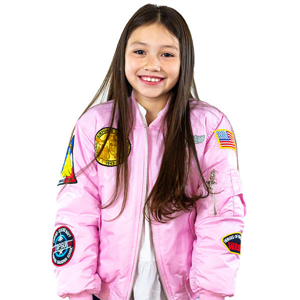 Youth MA-1 Flight Jacket - Pink