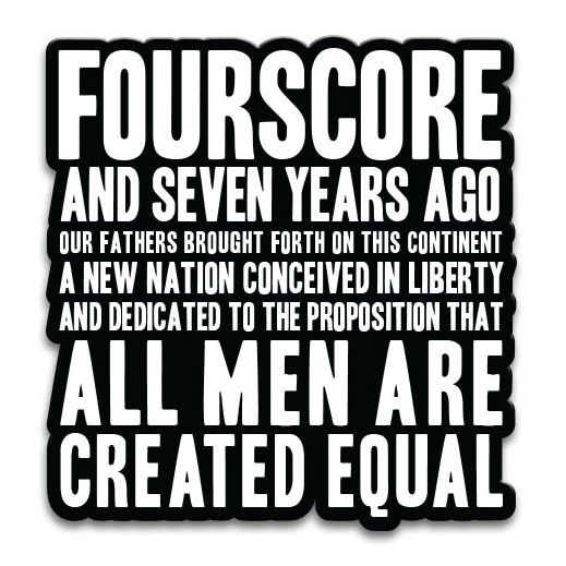 Gettysburg Address by Abraham Lincoln Fridge Magnet