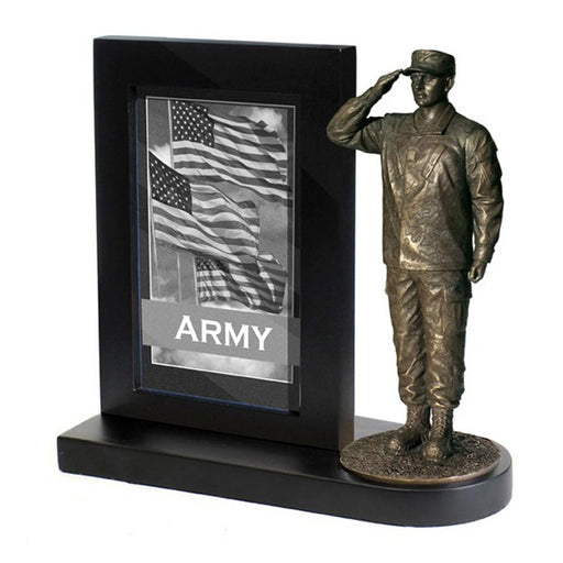 Male US Army Statue & Frame