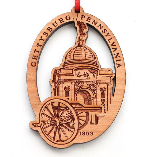 Gettysburg Wood Christmas Ornament