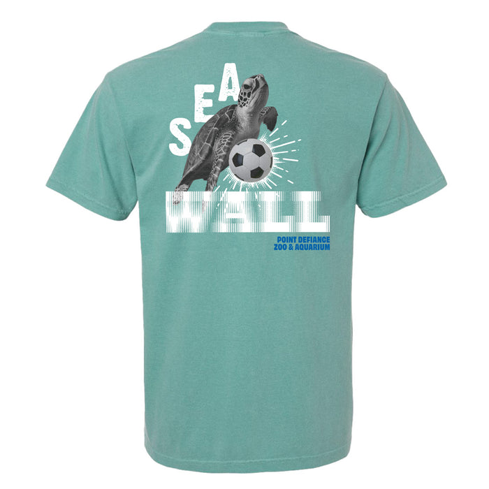 Point Defiance Zoo & Aquarium Sea Turtle Wall Soccer T-Shirt