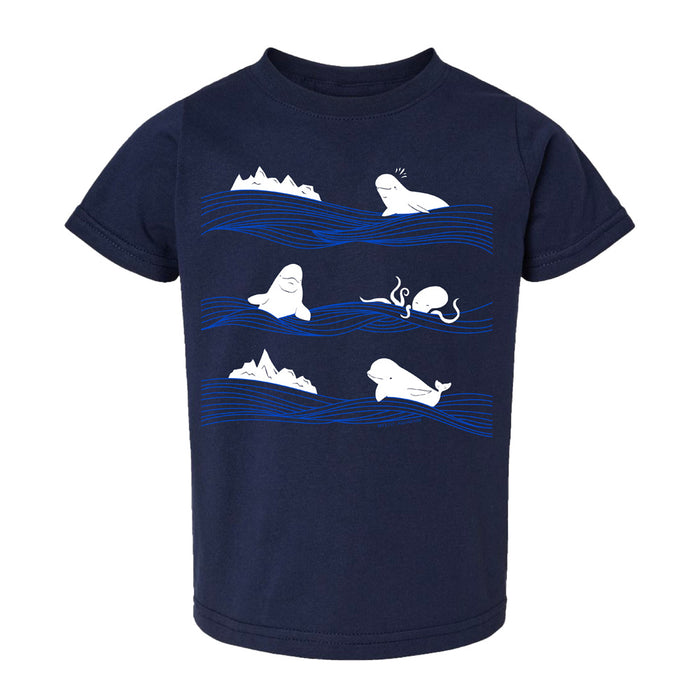 Mystic Aquarium Beluga Iceberg Toddler T-Shirt