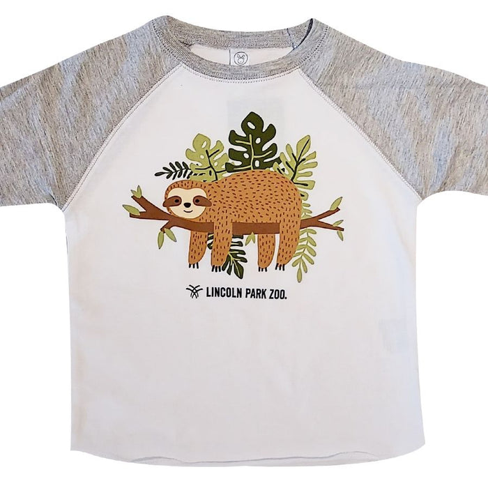 Lincoln Park Zoo Toddler Sloth Raglan T-Shirt