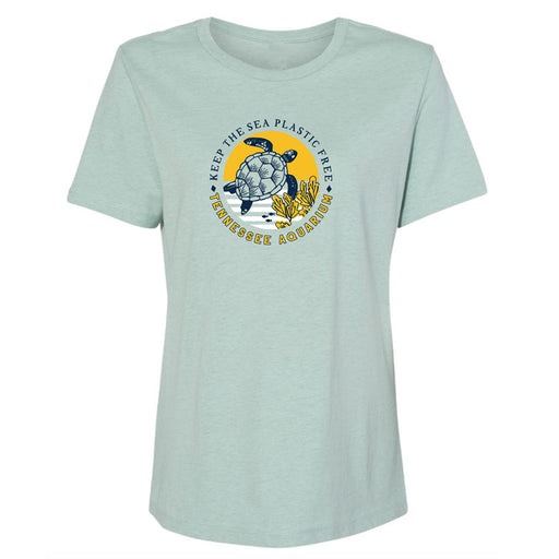 Womens ''Plastic Free'' Turtle Tee