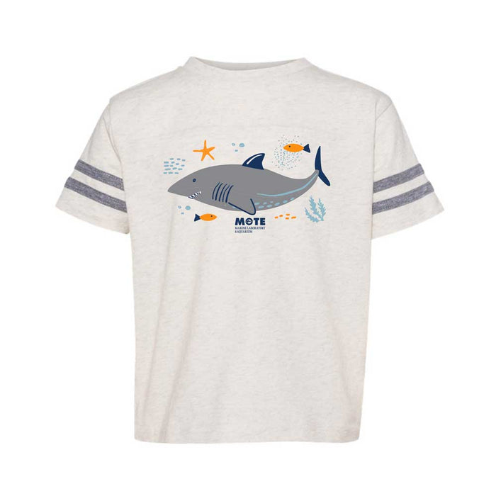 Mote Marine Laboratory Shark Toddler Football T-Shirt