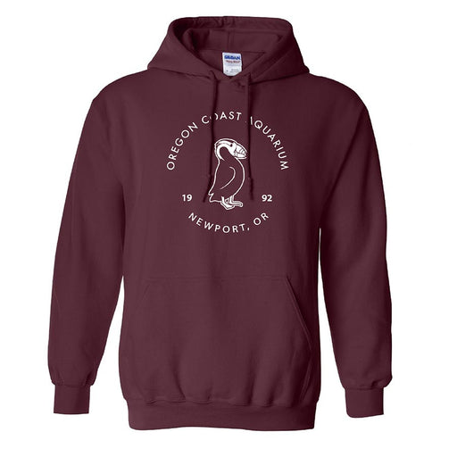 Adult Tufted Puffin Clothing Hoodie with Oregon Coast Aquarium Logo