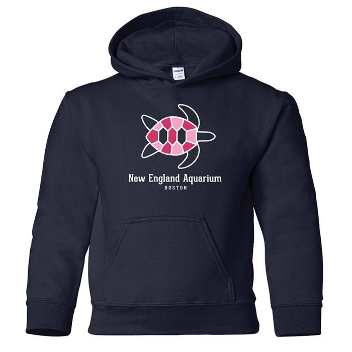 Kids Hoodie Fleece Sweatshirt Turtle - New England Aquarium Logo