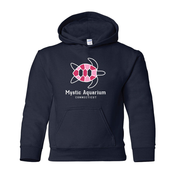 Mystic Aquarium Turtle Tile Youth Hooded Sweatshirt