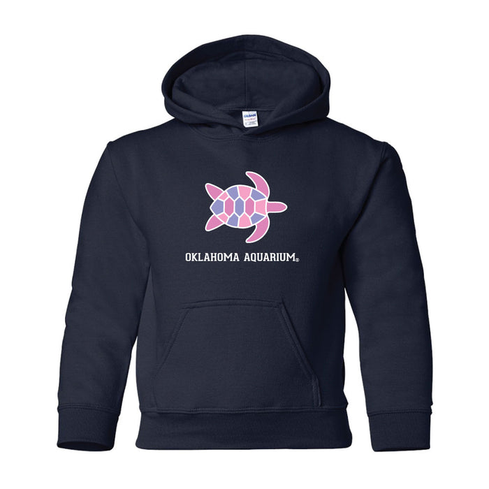 Oklahoma Aquarium Tile Turtle Youth Hooded Sweatshirt