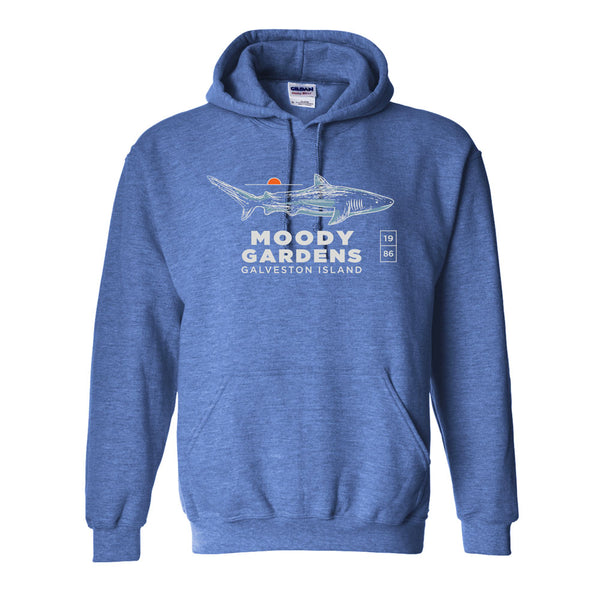 Moody Gardens Sketchy Shark Hooded Sweatshirt