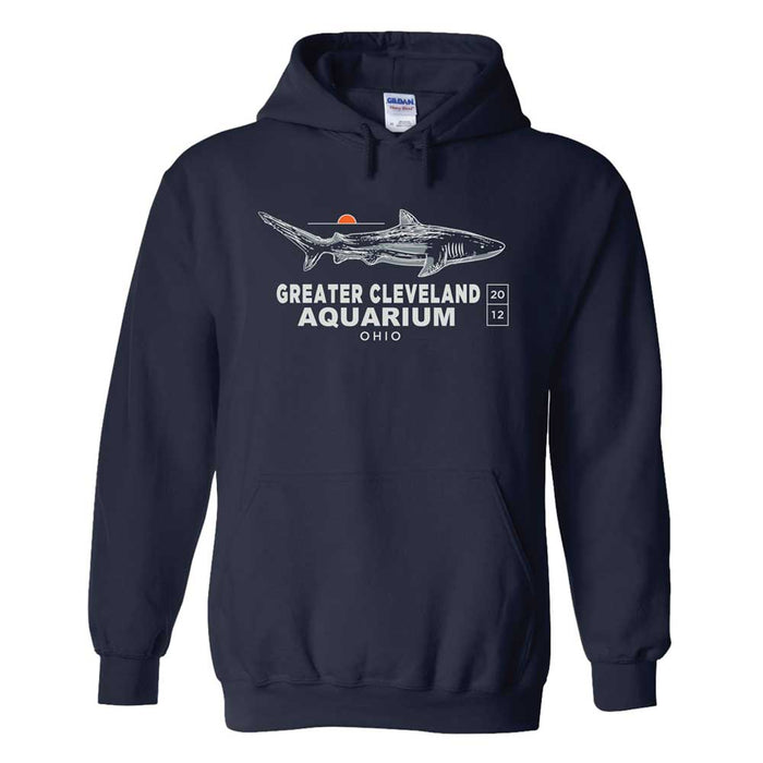 Greater Cleveland Aquarium Sketch Shark Hooded Sweatshirt