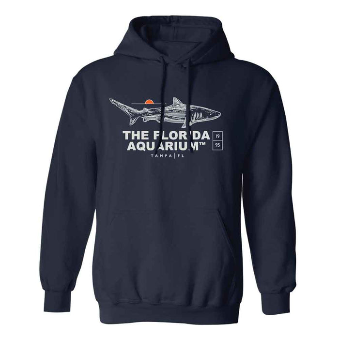 The Florida Aquarium Sketchy Shark Hooded Sweatshirt